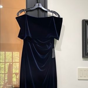 New Vince Camuto navy velvet cocktail dress